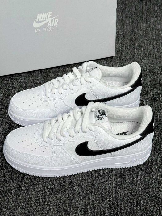 Buty meskie Mokasyny Nike_ Air_ Force_ 1_ Low '07_ Black i Biały R.41