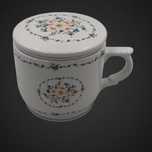 Kubek ceramiczny z zaparzaczem kwiaty B5/021653