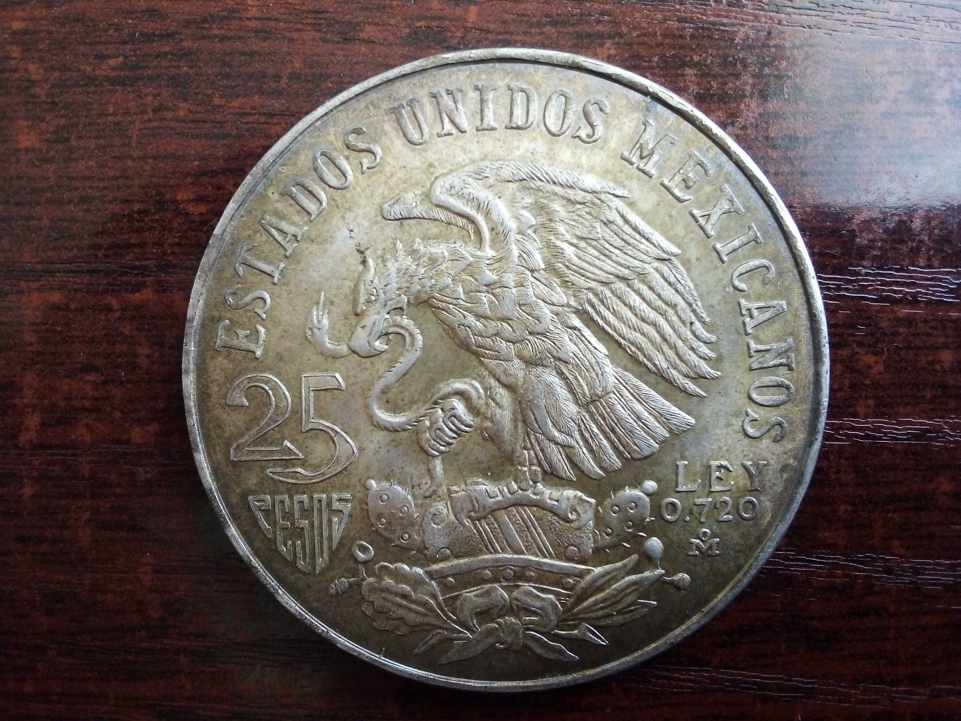 Moneta 25 pesos Meksyk 1968