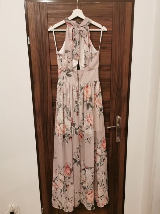 Sukienka wizytowa długa kwiaty