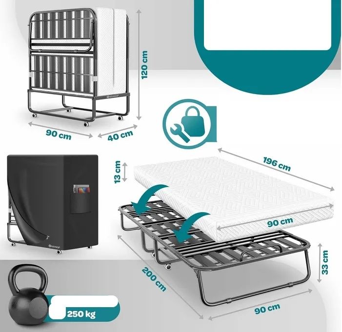Łóżko turystyczne składane 250kg