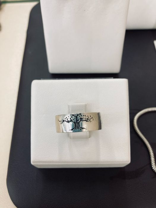 Сережки каблучка браслет срібло