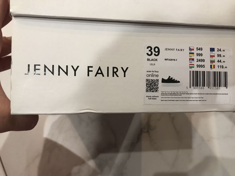 Damskie trampki na platformie Jenny Fairy r39