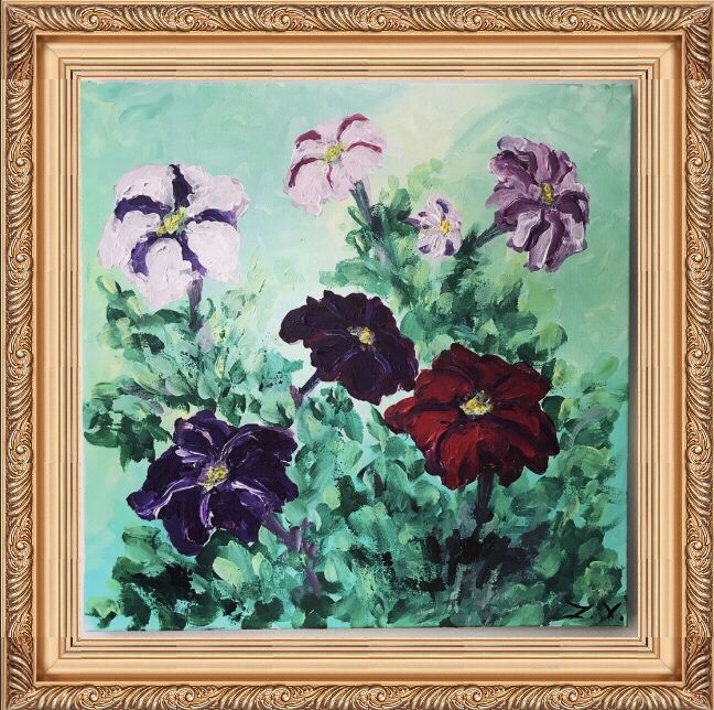 Картина Петуния, цветы, ботаника, декор, интерьер