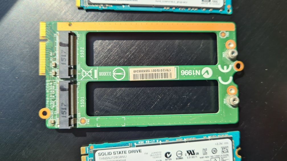 Адаптер pci-e to 4x ssd ms-17812 ver 1.0, 2 ssd 128 gb