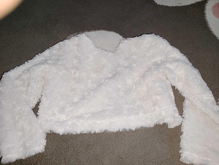 Białe bolerko 116/128