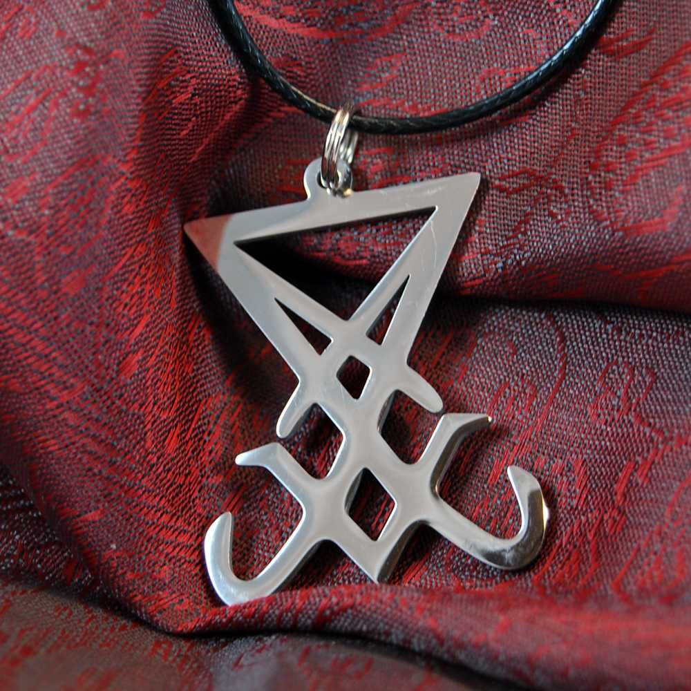 Pieczęć Sigil Lucyfera Satanistyczny talizman amulet stal nierdzewna