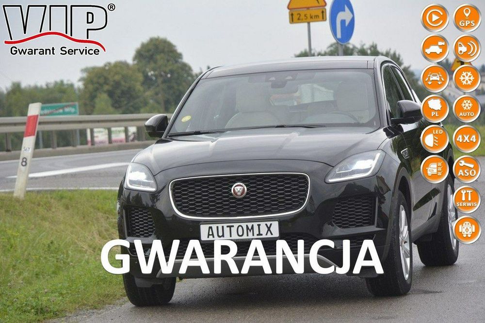 Jaguar E-Pace 2.0D 4x4 automat doinwestowany gwarancja przebiegu bezwypadkowy LED