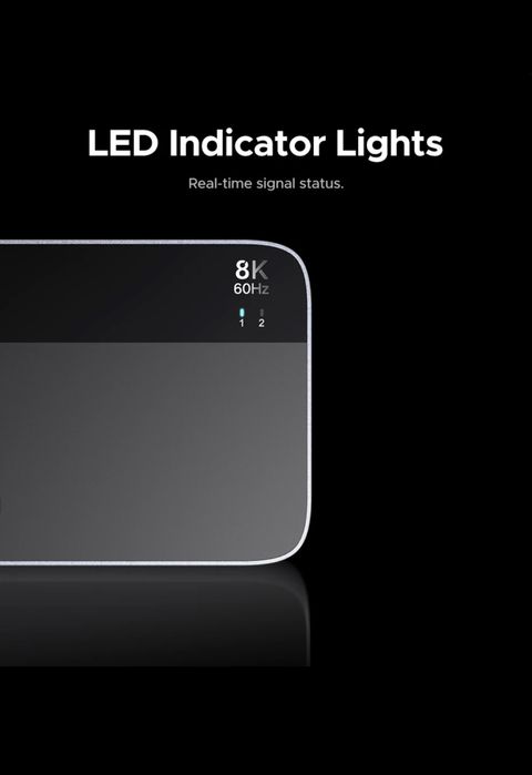 KVM Перемекач 8K UGREEN AK 700 Black