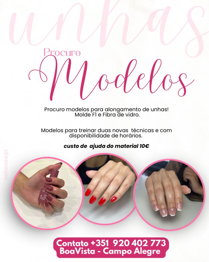 Modelos alongamento de unhas