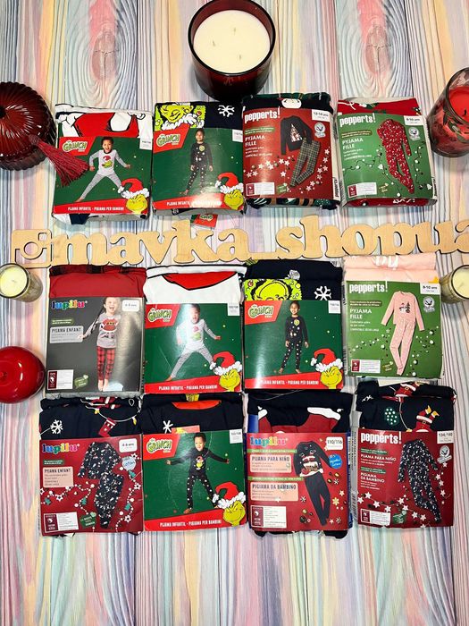Новорічні піжамки Грінч фліс