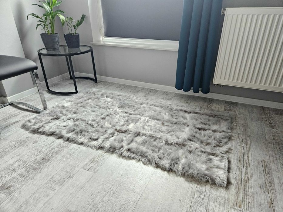 Dywan z włosiem puchaty shaggy 80 x 150 cm narzuta mata