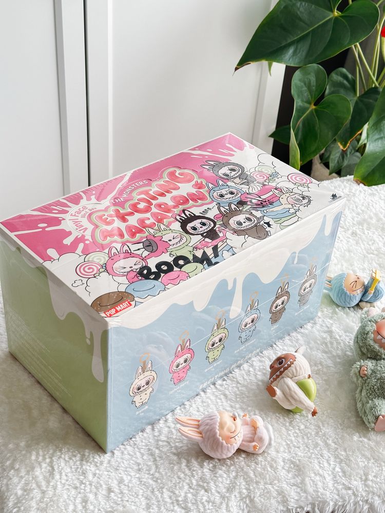 Оригінал LABUBU Exciting Macaron закритий бокс повний набір POP Mart