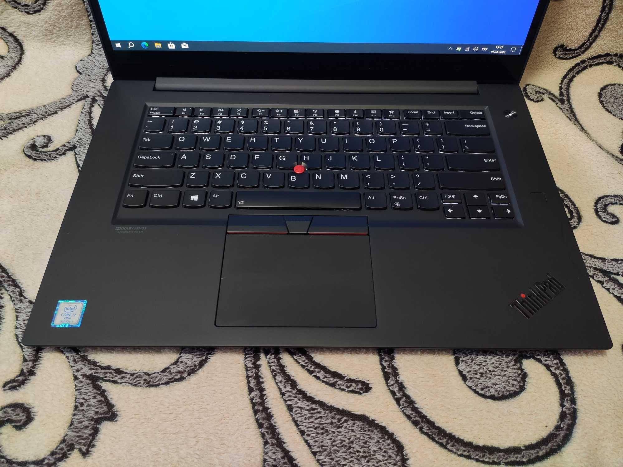 Сенсор Lenovo ThinkPad P1 4K i7-9850H 8-64GB 256GB-4TB Quadro T2000