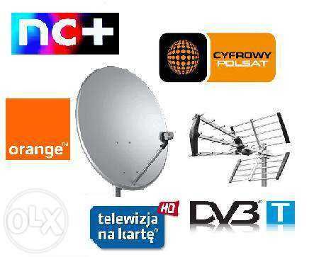 Montaż/Serwis/UstawianieAntenSatelitarnych,DVB-T,GSM,TVKablowaUPC-PLAY