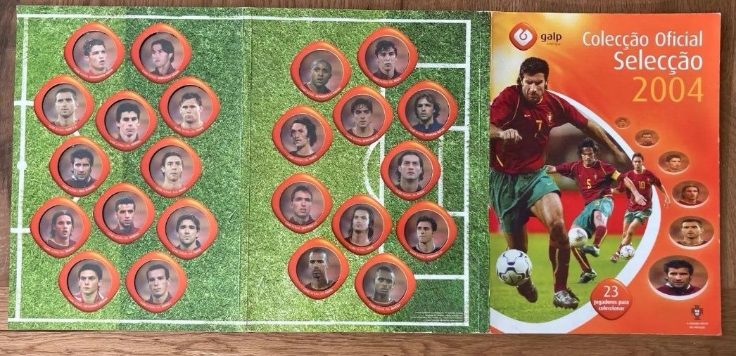 Coleção completa cromos seleção 2004 galp
