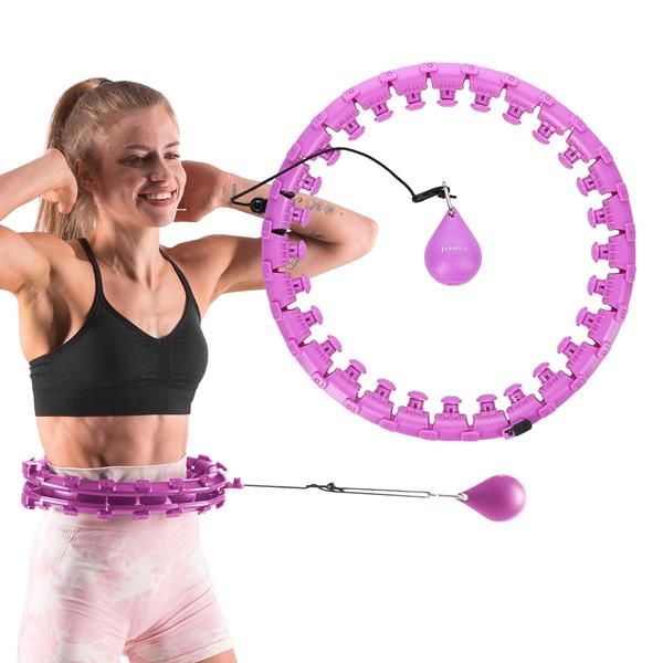 hhw12 plus size hula hop violet z wypustkami i obciążnikiem hms