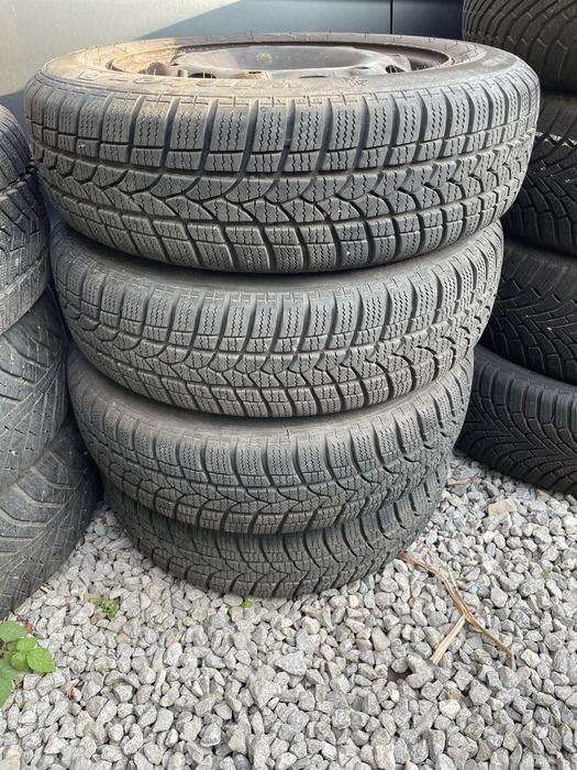 Koła felgi stalowe skoda fabia II 5x100 r14 opony zimowe 19r stan bdb