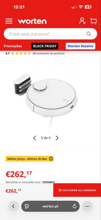 Aspirador Robot Xiaomi Vacuum S12 — Usado mas como novo