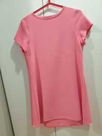 Sukienka różowa luźna z krótkim rozmiar 38