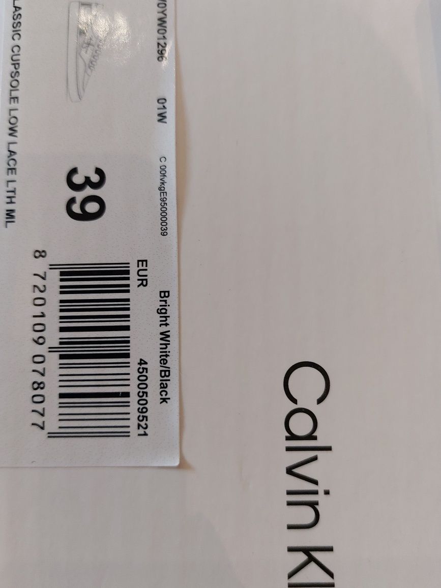 Nowe buty Calvin Klein Jeans 39 białe sneakersy tenisówki skóra