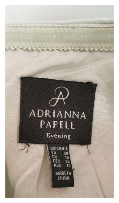 Miętowa sukienka maxi Adrianna Papell (M/38) #balowa #wesele #elegant