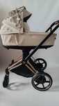 Cybex e-Priam rose gold z gondolą simply flowers beige