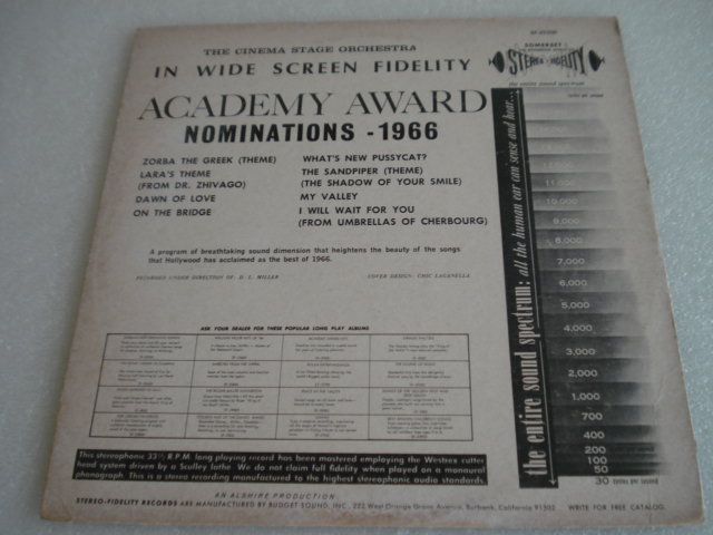 Vintage Vinil Academy Award Song Nominees 1966