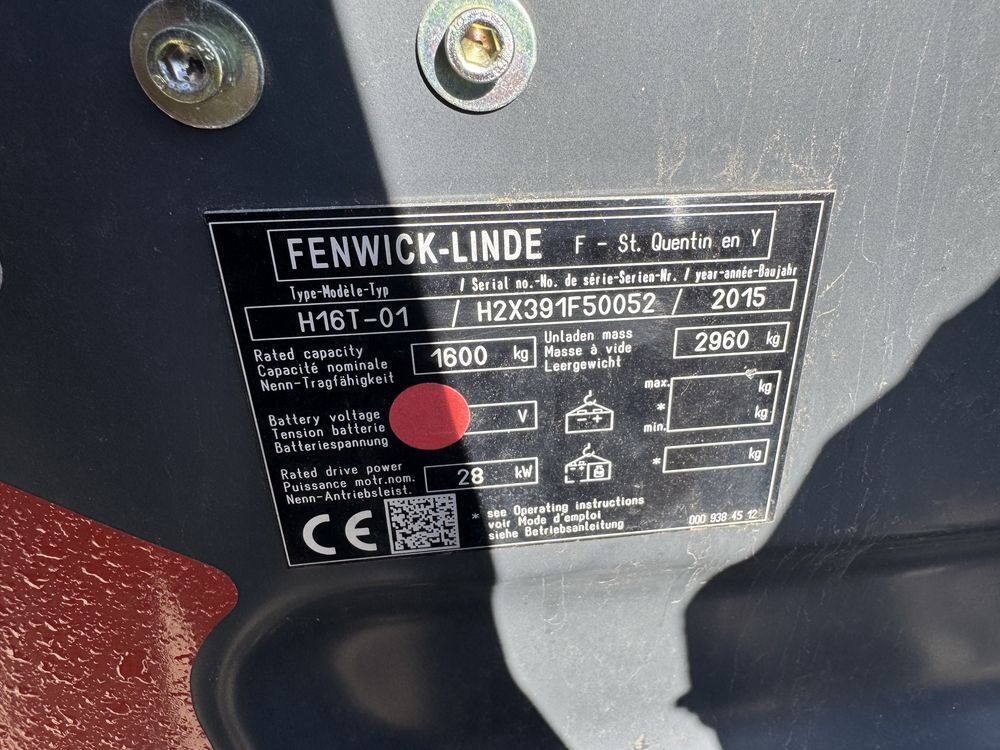 Wózek widłowy Linde H 16 T 465 cm 1600 kg 2015 r widlak Linde 1600 kg