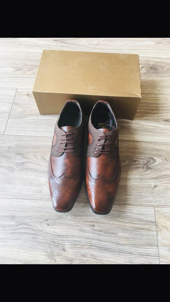 Nowe Buty męskie Eleganckie Skórzane Wizytowe