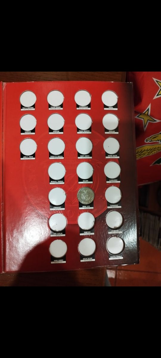Caderneta de moedas do Benfica