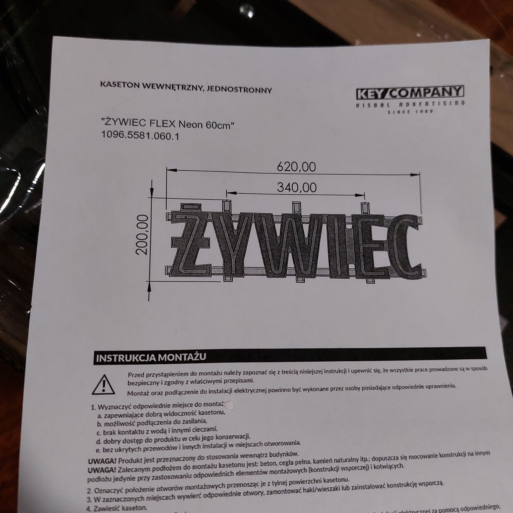 Żywiec Neon Reklama Baner Nowy