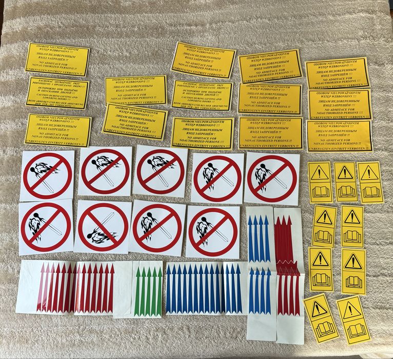 Naklejki nalepki zakaz wstępu , na budowę