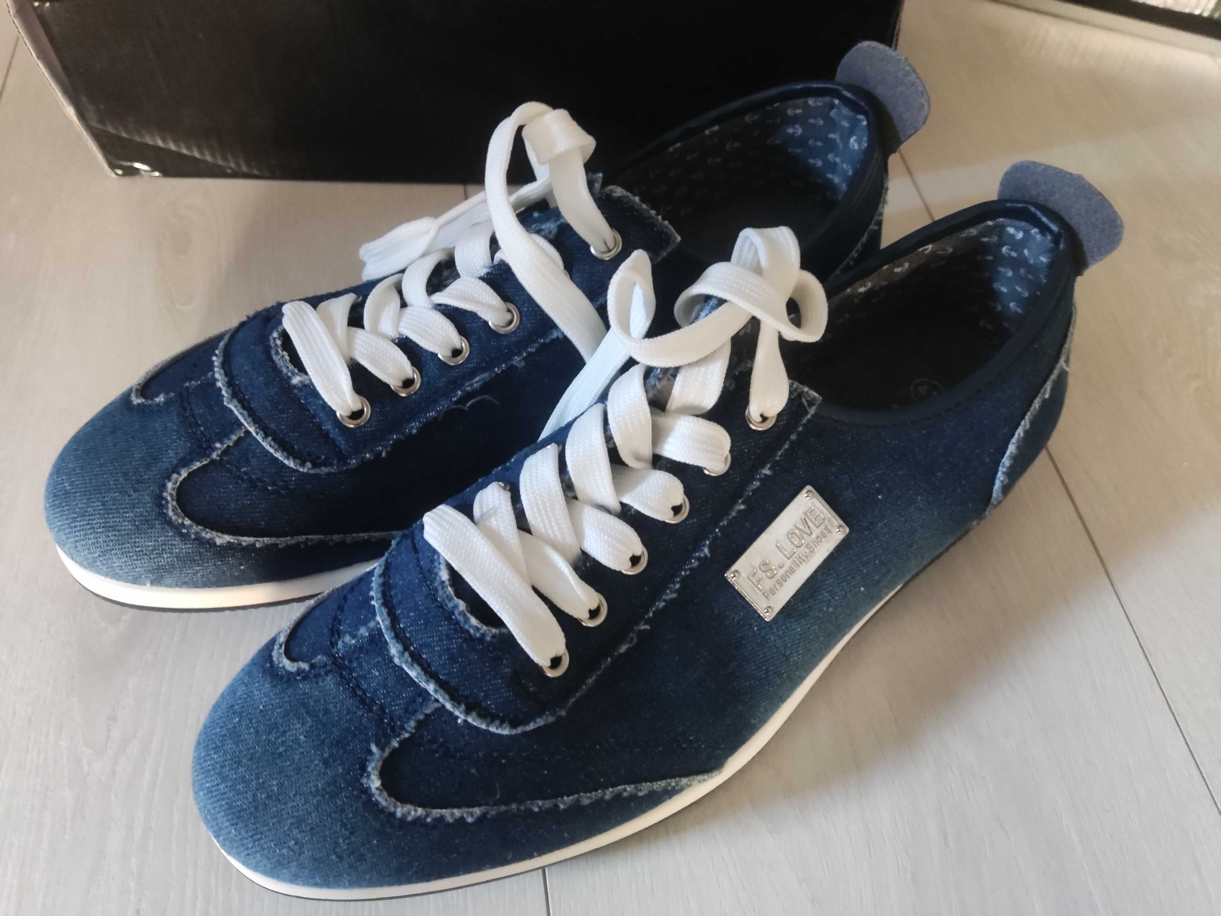 Buty sneakersy jeansowe r.41