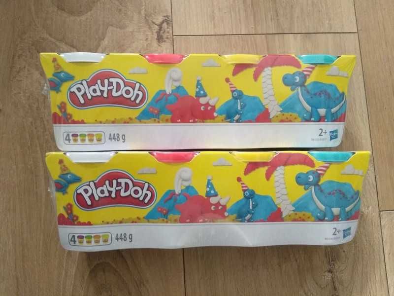 NOWY zestaw Play-doh 4 kolory 2 opakowania ciastolina masa plastyczna