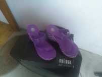 Sandálias Melissa Roxa brancas lilas Botas Pretas  Sapatos Cubanas 37