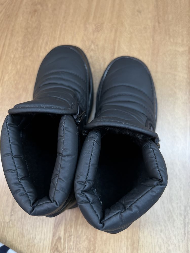 Buty śniegowce ocieplane wodoodporne pikowane rozkładane kolce