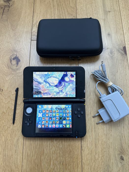 3DS XL Azul (128Gb, 200+ jogos, Pokemon/ Mario/ Zelda/ Inazuma/ etc)