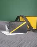 Torebka/Saszetka Fendi Diagonal Camera Case Bag Fabric Gray