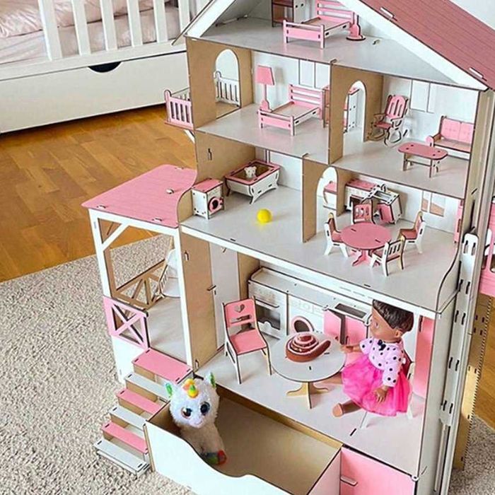Ляльковий набір Будиночок для ляльок розкішний з меблями Рухомий ліфт