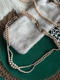 Naszyjnik kolia sztuczne perły vintage prl