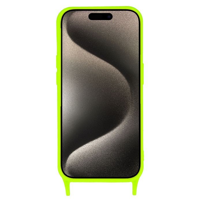 Strap Silicone Case Do Iphone 15 Wzór 2 Limonka