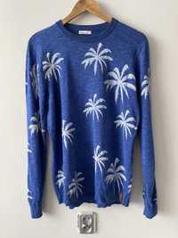 Męska bluza sweter Knowledge Cotton Apparel palmy