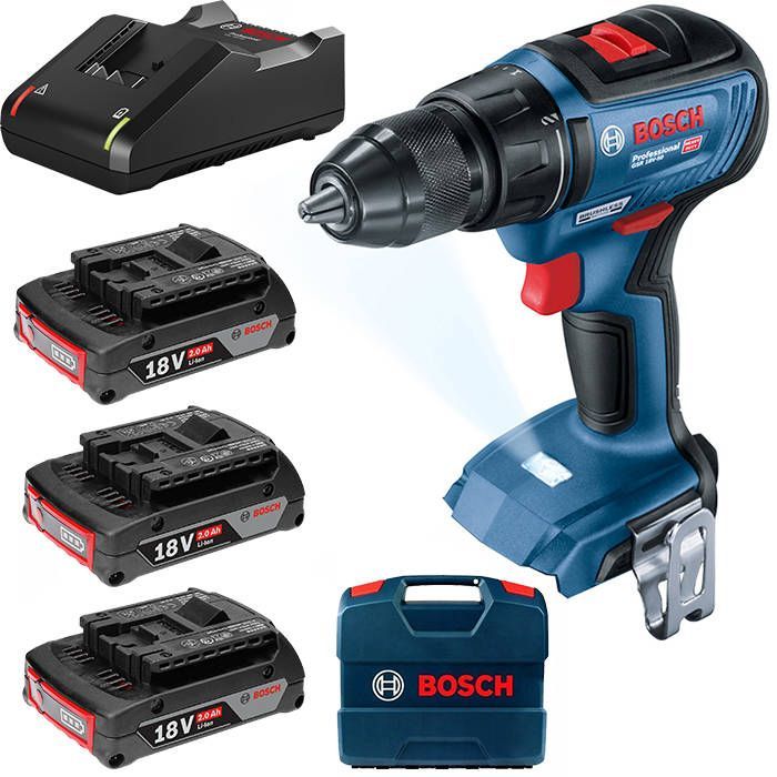 Wiertarko-Wkrętarka Akumulatorowa Gsr 18V-50 3*2.0*Ah Bosch