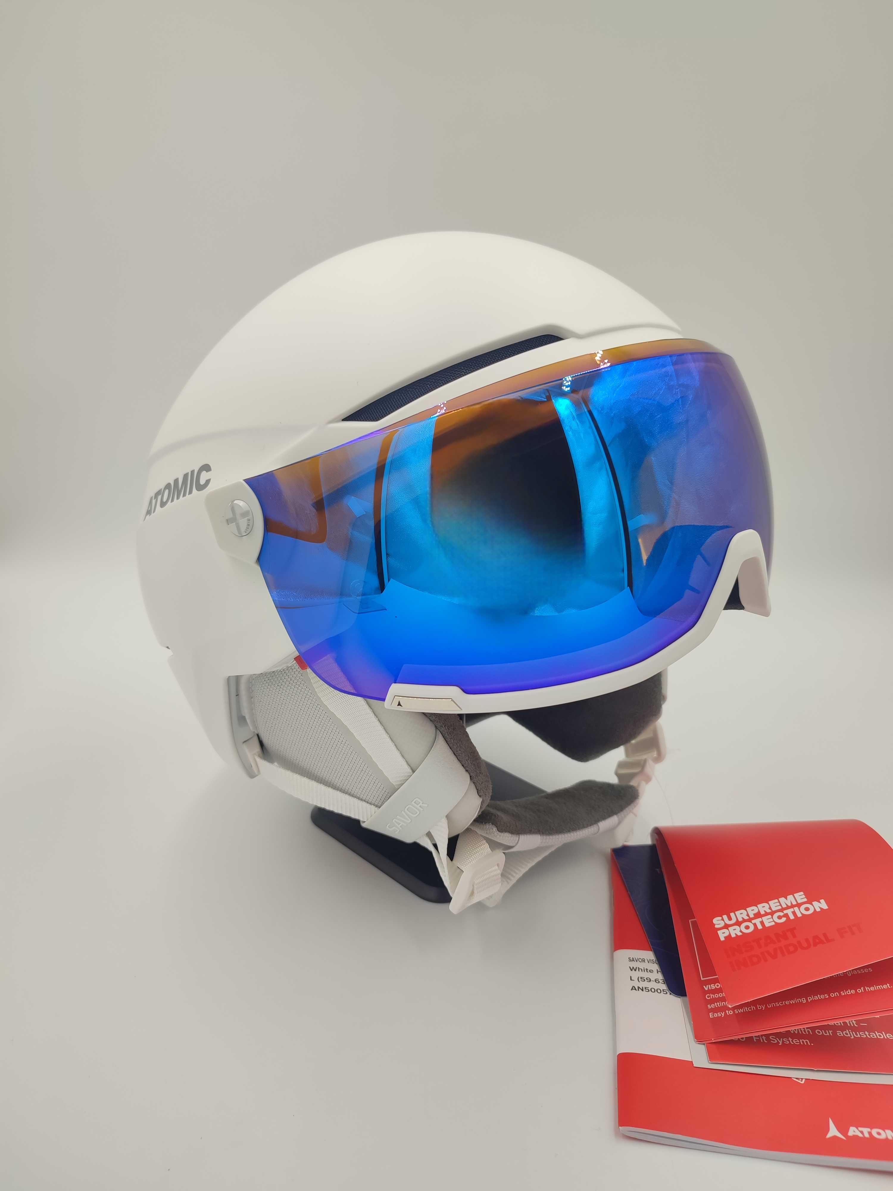 Kask narciarski ATOMIC SAVOR VISOR STEREO Biały Rozmiar L 59-63cm