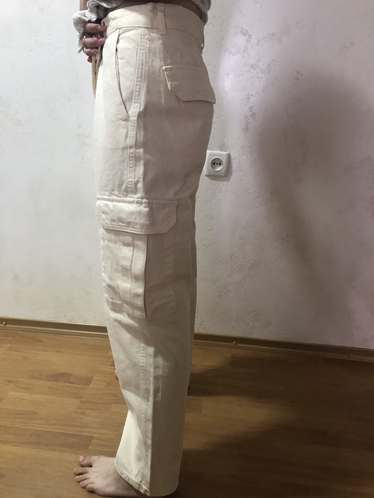 Джинси карго жіночі від ZARA, бавовняні джинси карго від ZARA
