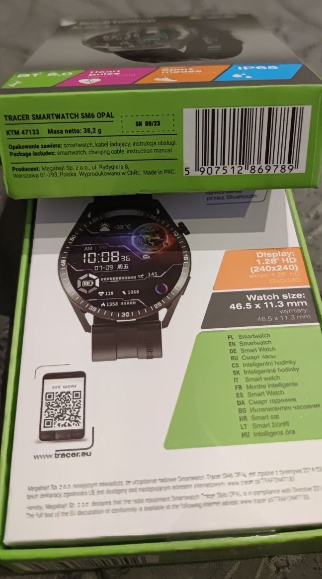 Smartwatch Tracer SM6 Opal.