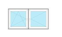 Okno PCV 1765 x 1135 70mm 6-komorowe 2-szybowe dwu-kwaterowe 180x120