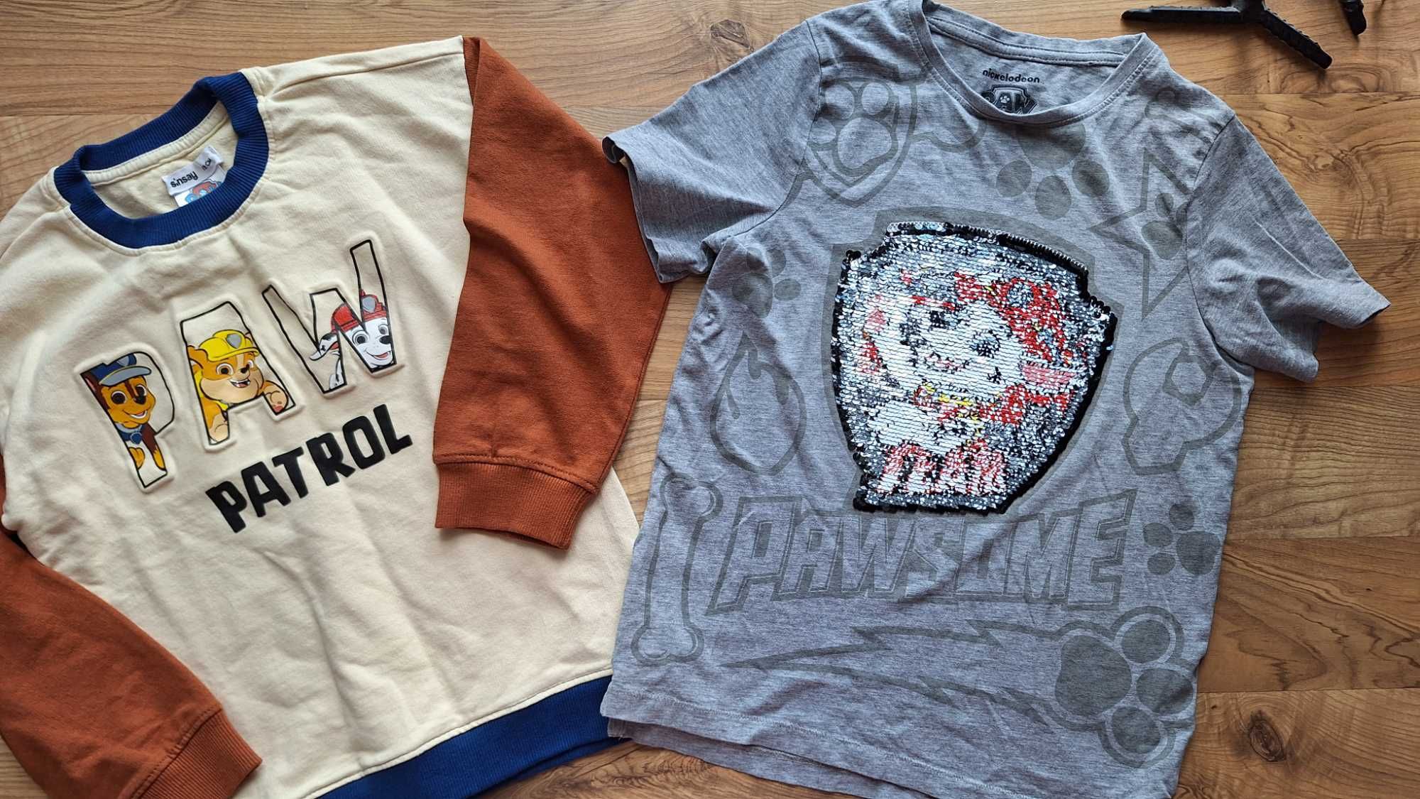 Zestaw Psi Patrol bluzka koszulka cekiny 128