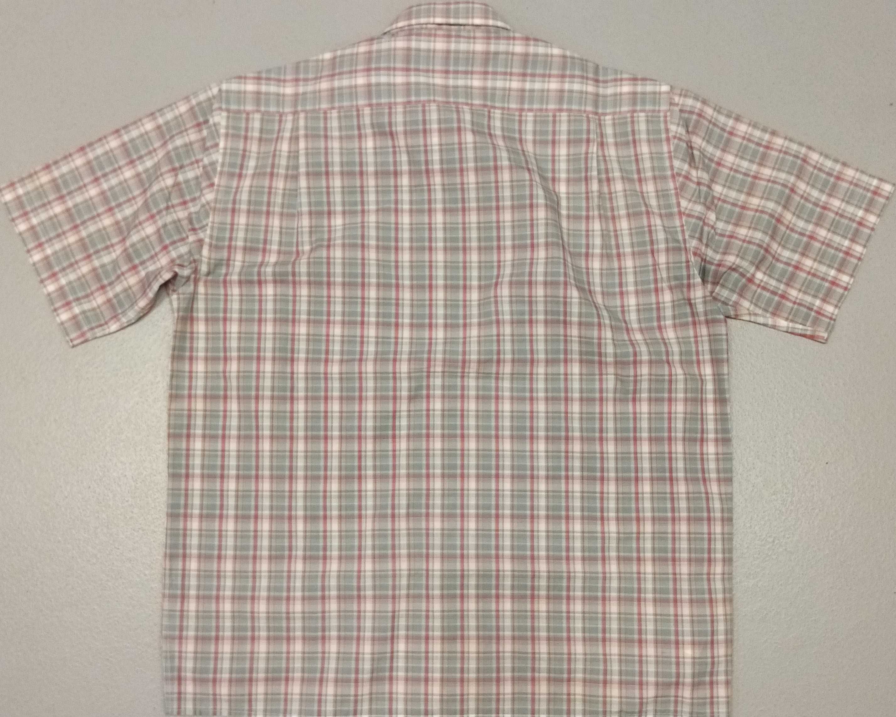 R) MARKS&SPENCER męska koszula kratka kr.rękaw roz.L/XL
